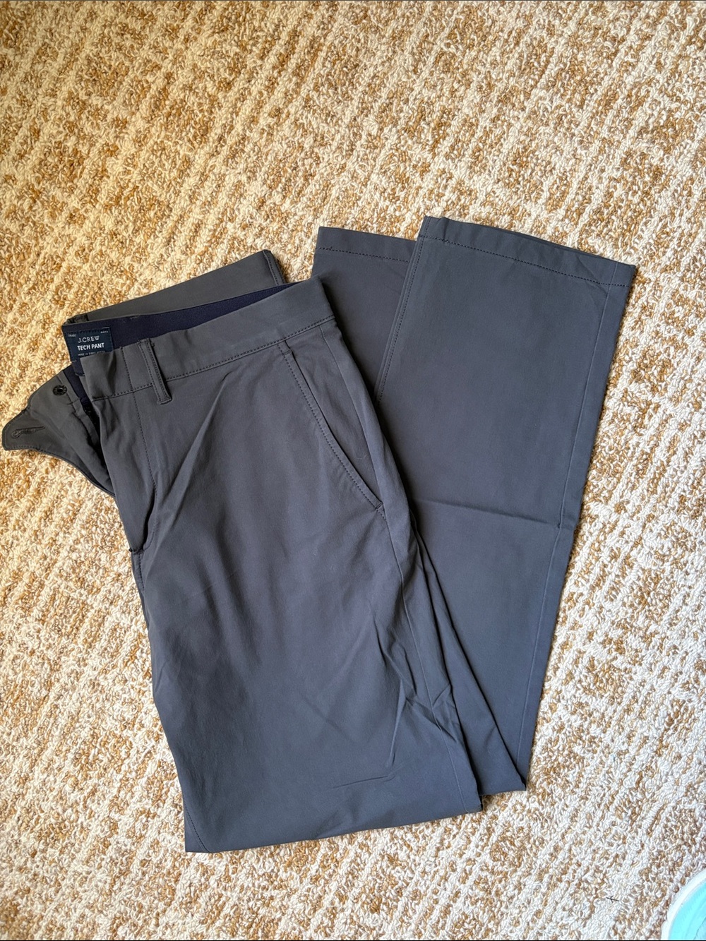 J. Crew Men's Stretch Tech Pants in Charcoal